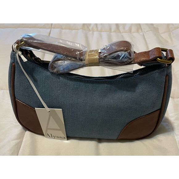 Alyssa Denim & Vegan Crossbody - Picture 1 of 9